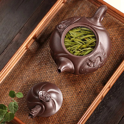Zanghutianxia Large Capacity Yixing Zisha Teapot Handmade Zisha Tea Set Flower Ware Raw Ore High Temperature Old Yixing Clay Tea