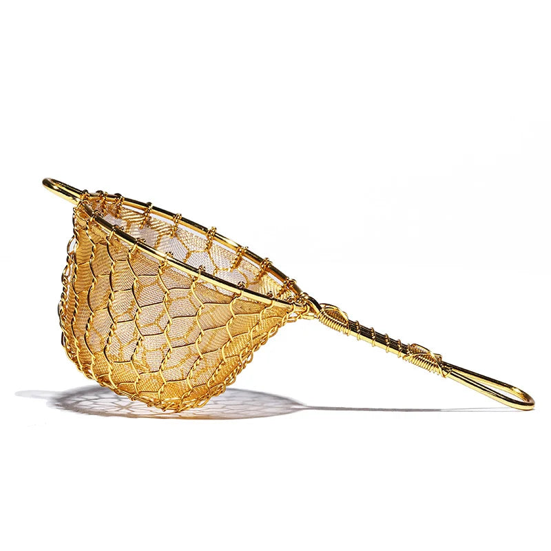 Zanghutianxia Pure Copper Tea Leak Traditional Hand-Woven Brass Tea Stainer Filter Tea Separator Funnel Kung Fu Tea Utensils
