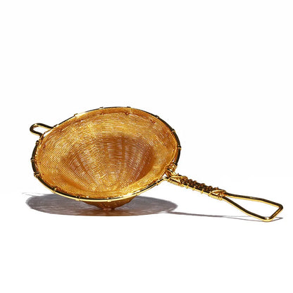 Zanghutianxia Pure Copper Tea Leak Traditional Hand-Woven Brass Tea Stainer Filter Tea Separator Funnel Kung Fu Tea Utensils