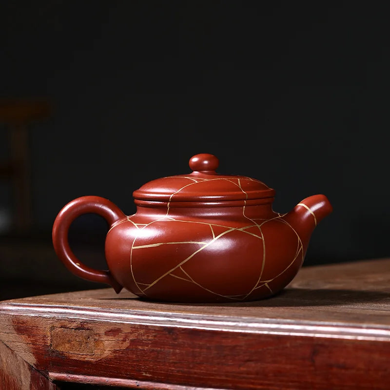 Zanghutianxia Purple Clay Pot Handmade Teapot Yixing Country Aid Handmade Dahongpao Tea Small Capacity Antique