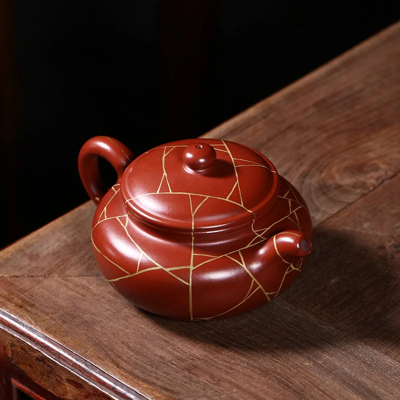 Zanghutianxia Purple Clay Pot Handmade Teapot Yixing Country Aid Handmade Dahongpao Tea Small Capacity Antique