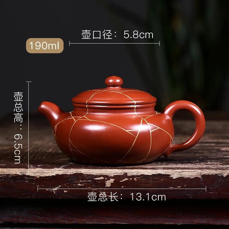 Zanghutianxia Purple Clay Pot Handmade Teapot Yixing Country Aid Handmade Dahongpao Tea Small Capacity Antique
