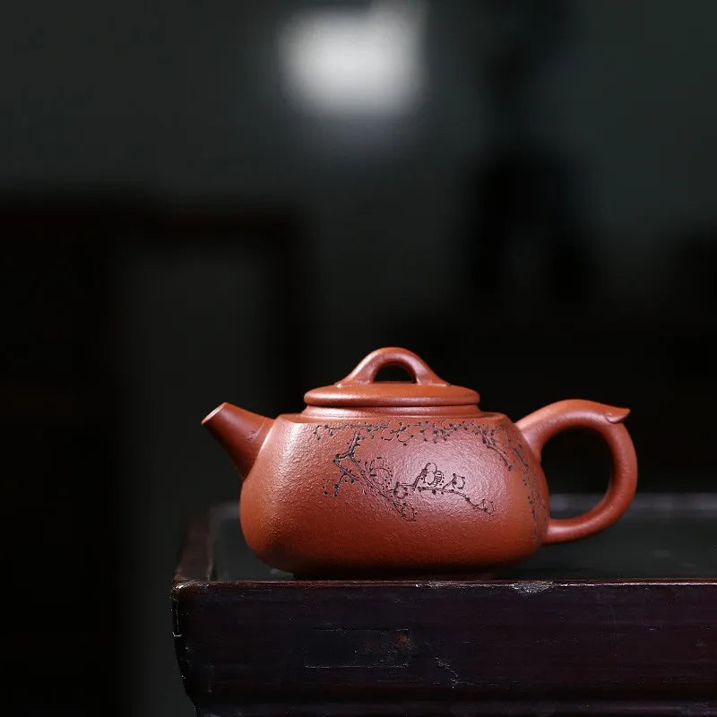 Zanghutianxia Purple Clay Teapot Master Handmade Teapot Raw Ore Yixing Famous Set Small Capacity Square Pot Letian Pot