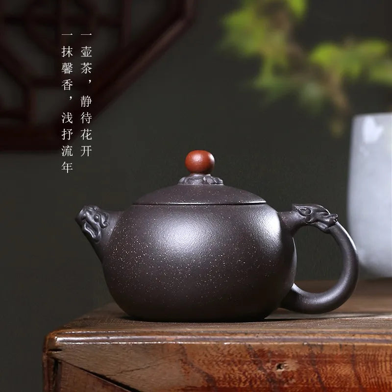 Zanghutianxia Purple Clay Teapot Yixing Famous Dai Chengguang Handmade Teapot Starry Sky Xi Shi Opportunity Knocks Opportunity K