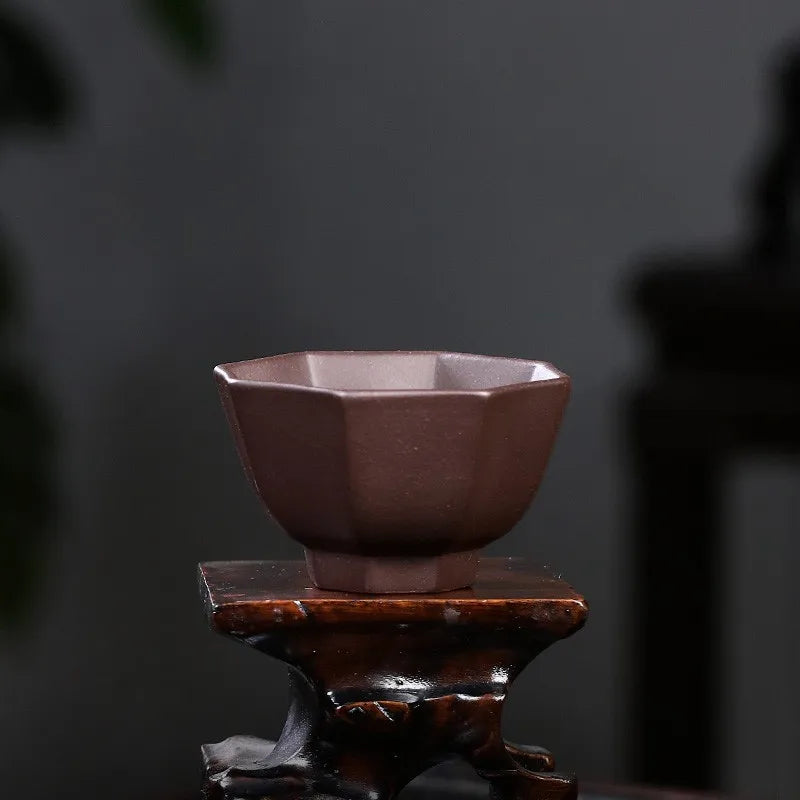 Zanghutianxia Purple Sand Kung Fu Tea Cup Master Cup Single Cup Flower Cup Tea Bowl Single Tea Cup Tea Cup Five Blessing Cup