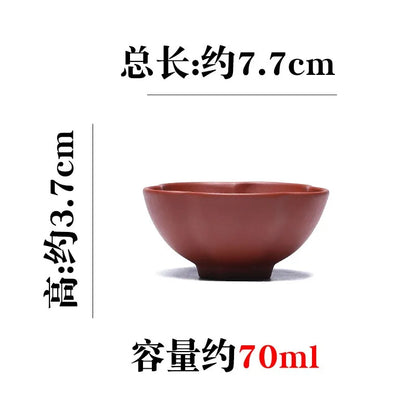 Zanghutianxia Purple Sand Kung Fu Tea Cup Master Cup Single Cup Flower Cup Tea Bowl Single Tea Cup Tea Cup Five Blessing Cup