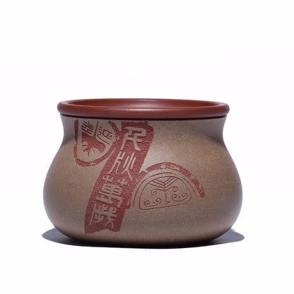 Zanghutianxia Purple Sand Tea Caddy Wu Chunyan Handmade Storage Tank Raw Ore Purple Clay Powder Craft Qin Brick Han Tile