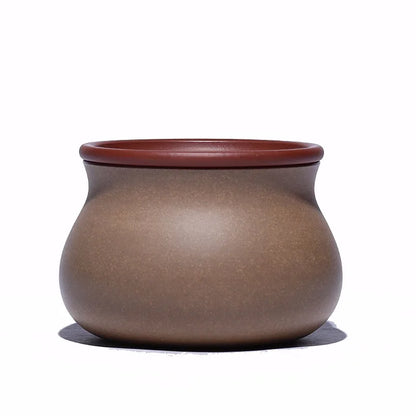 Zanghutianxia Purple Sand Tea Caddy Wu Chunyan Handmade Storage Tank Raw Ore Purple Clay Powder Craft Qin Brick Han Tile