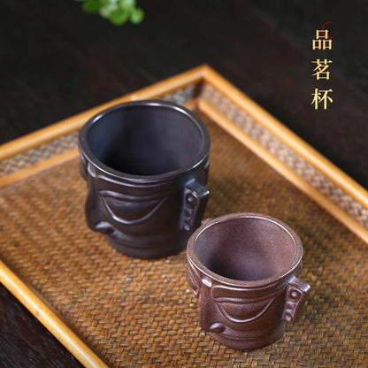 Zanghutianxia Purple Sand Tea Cup Sanxingdui Mask Creative Creative Master Cup Kung Fu Tea Cup Tea Cup Boccaro Cup Tea Cup