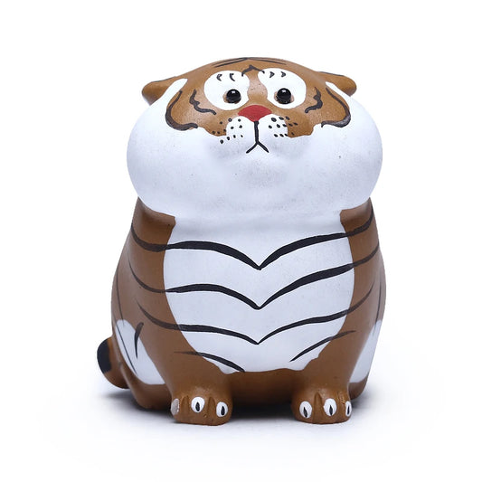 Zanghutianxia Purplue Sand Tea Pet Cute Tiger Lucky Little Tiger Decoration Boutique Supportable Handmade Cute Zodiac Tea Play T