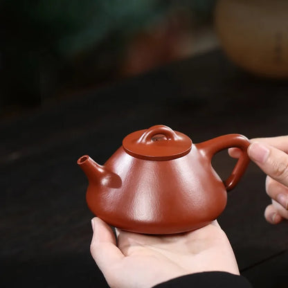 Zanghutianxia Small Capacity Yixing Purple Clay Pot Handmade Household Teapot Pear Skin Dahongpao Tea Kung Fu Tea Set Ziye Stone