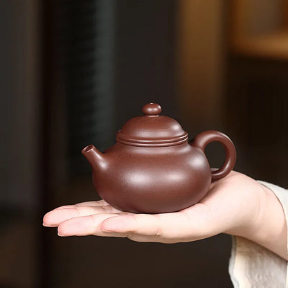 Zanghutianxia Small Capacity Yixing Purple Clay Pot Handmade Kung Fu Teaware Single Pot Crude Ore Old Purple Clay Household Teap