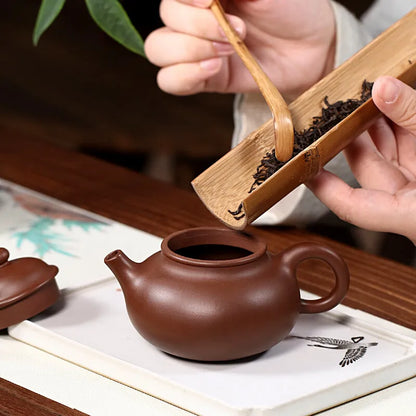 Zanghutianxia Small Capacity Yixing Purple Clay Pot Handmade Kung Fu Teaware Single Pot Crude Ore Old Purple Clay Household Teap