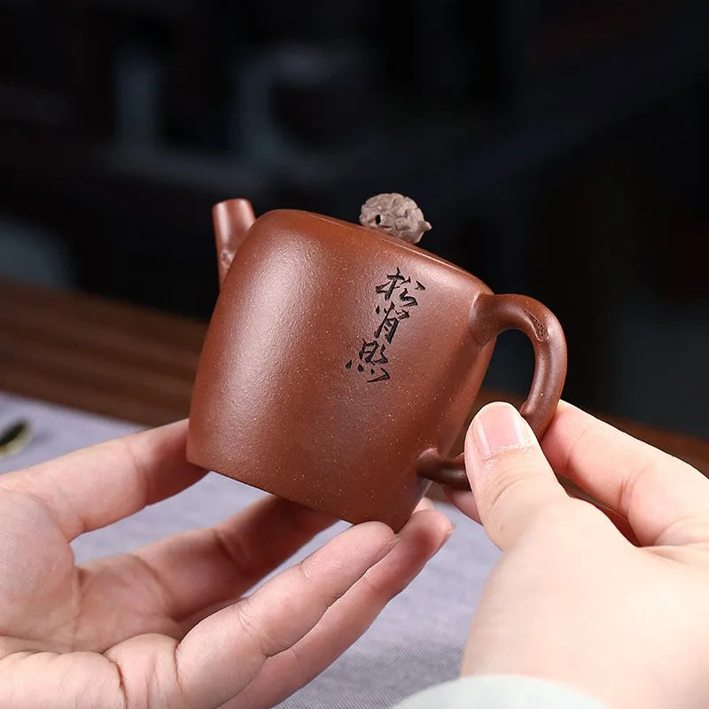 Zanghutianxia Small Capacity Yixing Purple Clay Pot Handmade Kung Fu Teaware Single Pot Raw Ore Descending Slope Mud Household T