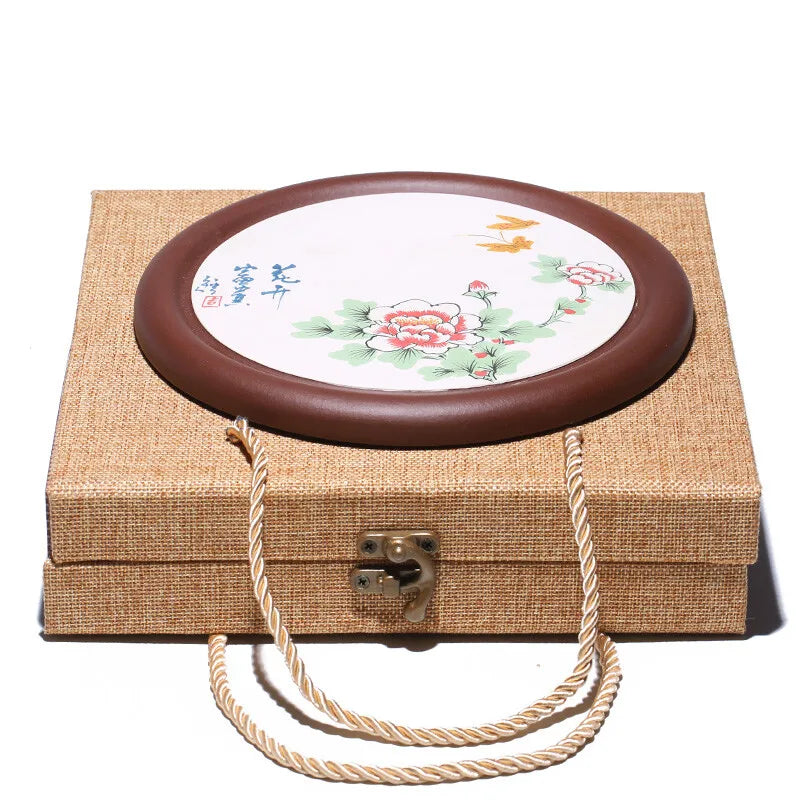 Zanghutianxia Tea Table Decoration Zero with Pot Tray Tea Table Porcelain Kung Fu Tea Set Purple Sand Purple Clay Teapot Coaster