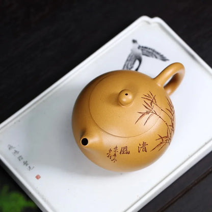 Zanghutianxia Yixing Famous Gold Segment Mud Xi Shi Pot Purple Clay Pot Handmade Little Teapot Single Teapot Cool Wind Xishi Coo