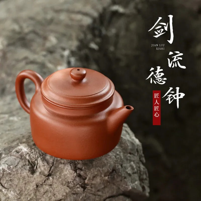 Zanghutianxia Yixing Famous Handmade Purple Clay Teapot Tea Set Small Capacity Teapot Single Teapot Raw Ore Red Mud Dezhong Swor