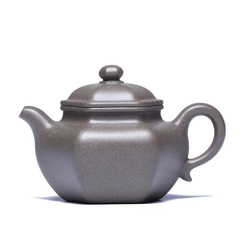 Zanghutianxia Yixing Famous Teapot Handmade Teapot Single Teapot Tea Set Raw Ore Crabshell Green Handmade Hexagonal Lotus Seed H