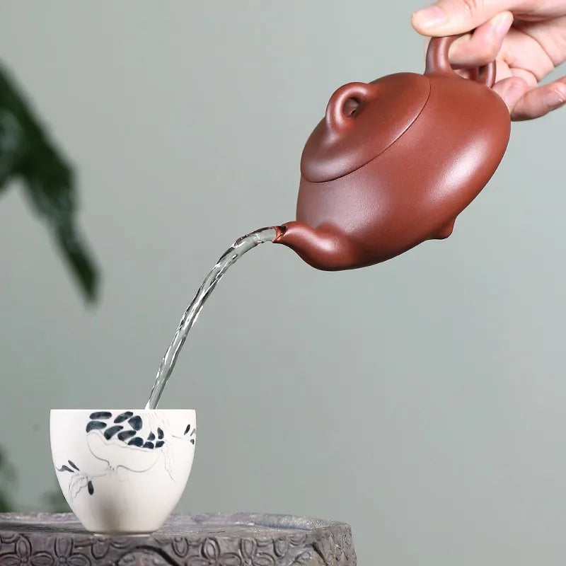 Zanghutianxia Yixing Famous Teapot Handmade Teapot Tea Set Raw Ore Red Skin Dragon Full Handmade Han Tang Stone Ladle