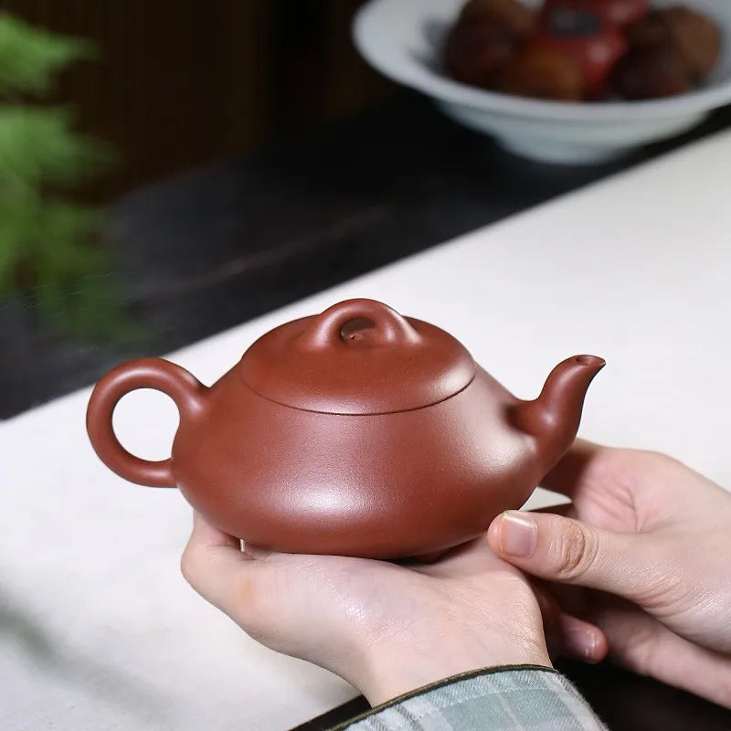 Zanghutianxia Yixing Famous Teapot Handmade Teapot Tea Set Raw Ore Red Skin Dragon Full Handmade Han Tang Stone Ladle