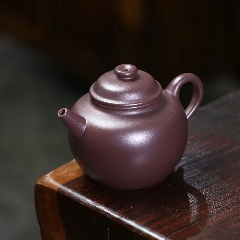 Zanghutianxia Yixing Famous Teapot Tea Set Handmade Teapot Single Teapot Crude Ore Old Purple Clay Handmade Teapot Big Bin Ring