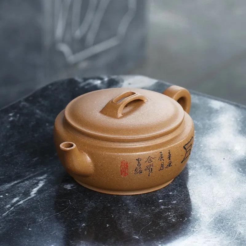 Zanghutianxia Yixing Famous Zisha Teapot Handmade Master Teapot Raw Ore Descending Slope Mud Handmade Zisha Tea Set Large Mouth