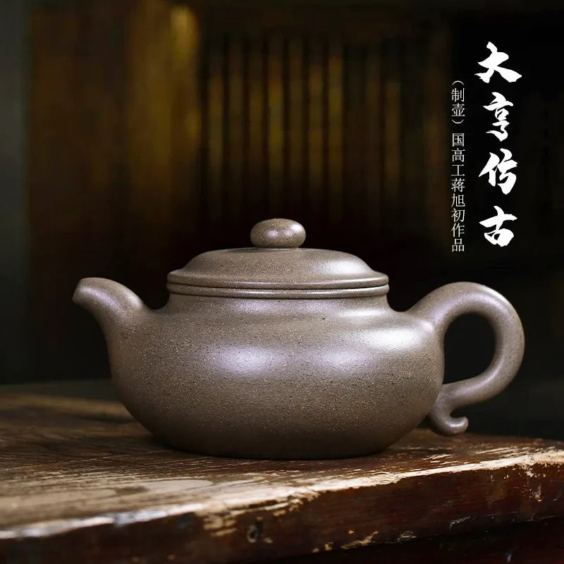 Zanghutianxia Yixing Famous Zisha Teapot Handmade Teapot Single Teapot Zisha Tea Set Raw Ore Crabshell Green Handmade Tycoon Ant