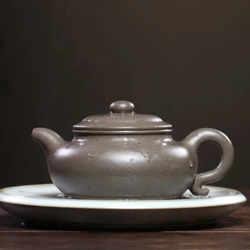 Zanghutianxia Yixing Famous Zisha Teapot Handmade Teapot Single Teapot Zisha Tea Set Raw Ore Crabshell Green Handmade Tycoon Ant