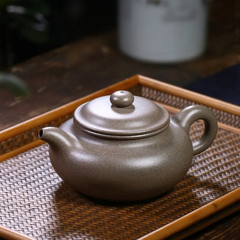 Zanghutianxia Yixing Famous Zisha Teapot Handmade Teapot Single Teapot Zisha Tea Set Raw Ore Crabshell Green Handmade Tycoon Ant
