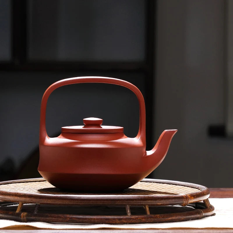 Zanghutianxia Yixing Handmade Purple Clay Teapot Raw Ore Bottom Trough Qing Famous Teapot Tea Set Jingzhou Lifting Handle