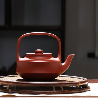 Zanghutianxia Yixing Handmade Purple Clay Teapot Raw Ore Bottom Trough Qing Famous Teapot Tea Set Jingzhou Lifting Handle