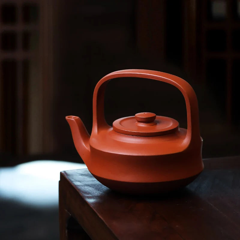 Zanghutianxia Yixing Handmade Purple Clay Teapot Raw Ore Bottom Trough Qing Famous Teapot Tea Set Jingzhou Lifting Handle