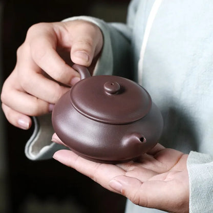 Zanghutianxia Yixing Purple Clay Pot Famous Handmade Teapot Deep Well Old Yixing Clay Small Capacity Open Stove Pot Open Stove P