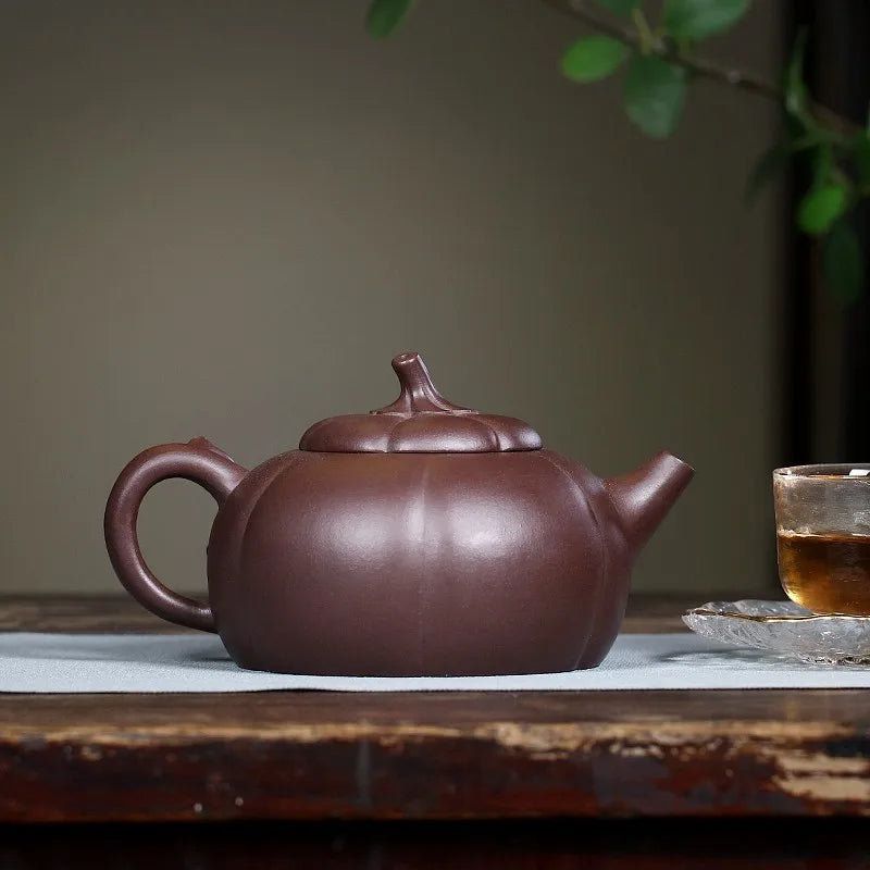 Zanghutianxia Yixing Purple Clay Pot Handmade Decals Purple Sand Tea Set Crude Ore Old Purple Clay Household Teapot Yunyu Pot Yu