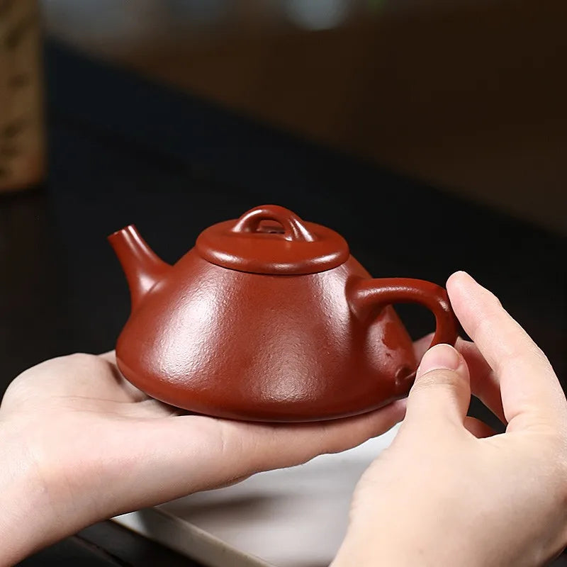 Zanghutianxia Yixing Purple Clay Pot Handmade Famous Kung Fu Teaware Single Pot Raw Ore Red Zhu Mud Household Teapot Ziye Stone