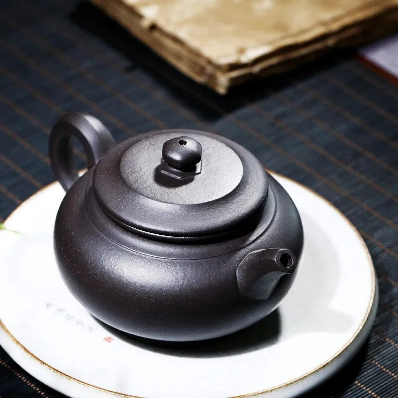 Zanghutianxia Yixing Purple Clay Pot Handmade Famous Teapot Kung Fu Household Tea Set Large Capacity Archaized Pot Hexagonal Ant