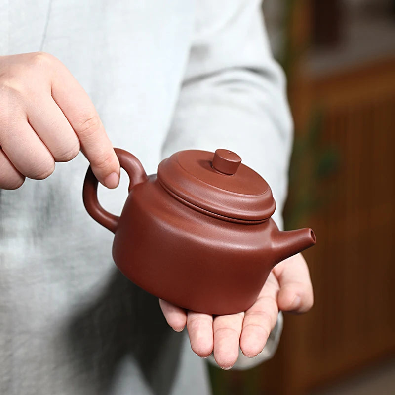 Zanghutianxia Yixing Purple Clay Pot Handmade Household Teapot Single Teapot Raw Ore Bottom Trough Cleaning Kombucha with Dezhon