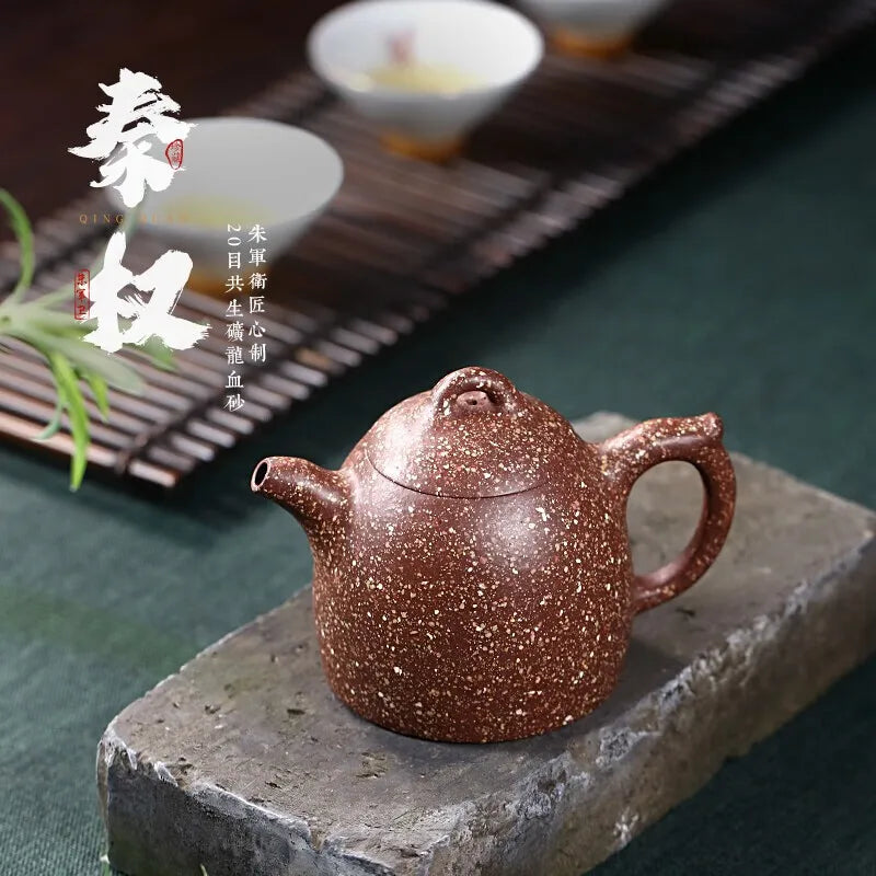 Zanghutianxia Yixing Purple Clay Pot Handmade Kung Fu Teaware Single Pot 20 Mesh Co-Mineral Dragon Blood Sand Teapot Ziye Shipia