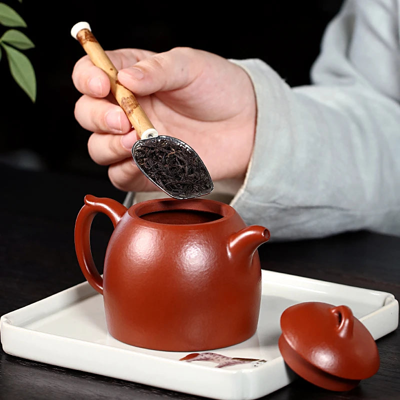 Zanghutianxia Yixing Purple Clay Pot Handmade Kung Fu Teaware Single Pot Raw Ore Red Zhu Mud Household Teapot Qin Quan Qin Quan