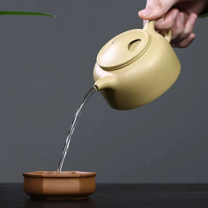 Zanghutianxia Yixing Purple Clay Pot Handmade Purple Sand Teaware Single Pot Raw Ore Benshan Green Mud Teapot Cow Cover Pot Cow