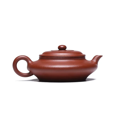 Zanghutianxia Yixing Purple Clay Pot Handmade Small Capacity Kung Fu Tea Set Raw Ore Old Zhu Mud Small Handmade Teapot Flat Flat