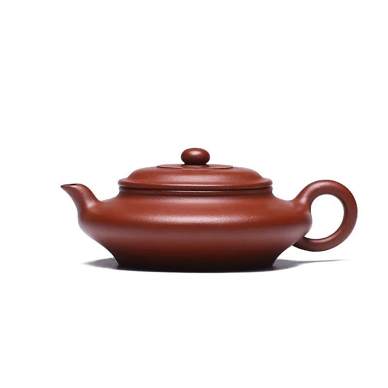 Zanghutianxia Yixing Purple Clay Pot Handmade Small Capacity Kung Fu Tea Set Raw Ore Old Zhu Mud Small Handmade Teapot Flat Flat