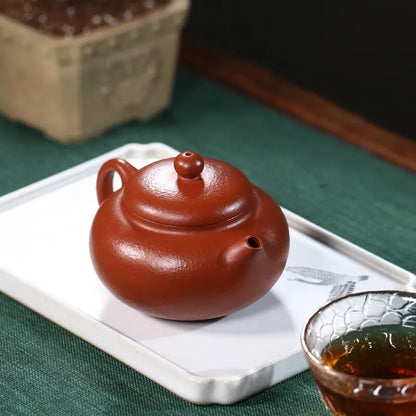 Zanghutianxia Yixing Purple Clay Pot Handmade Small Capacity Kung Fu Teaware Single Pot Raw Ore Red Zhu Clay Handmade Teapot Sha