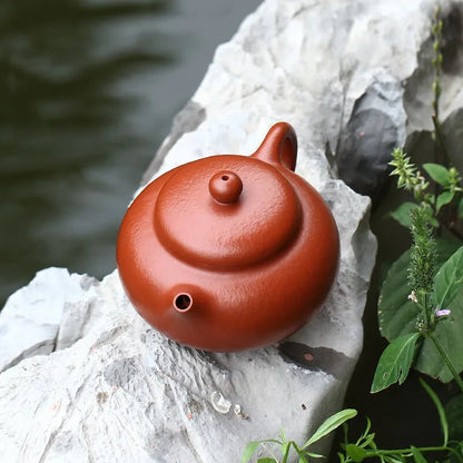 Zanghutianxia Yixing Purple Clay Pot Handmade Small Capacity Kung Fu Teaware Single Pot Raw Ore Red Zhu Clay Handmade Teapot Sha