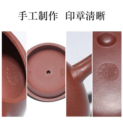 Zanghutianxia Yixing Purple Clay Pot Wearing Chengguang 9-Hole Handmade Teapot Home Collection Old Bottom Trough Bluestone Ladle