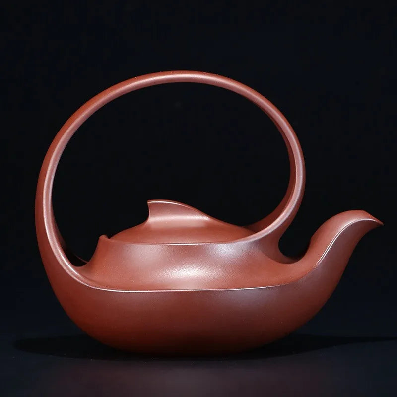 Zanghutianxia Yixing Purple Clay Teapot Famous Handmade High-End Large Capacity Teaware Single Pot Raw Ore Red Leather Dragon Te