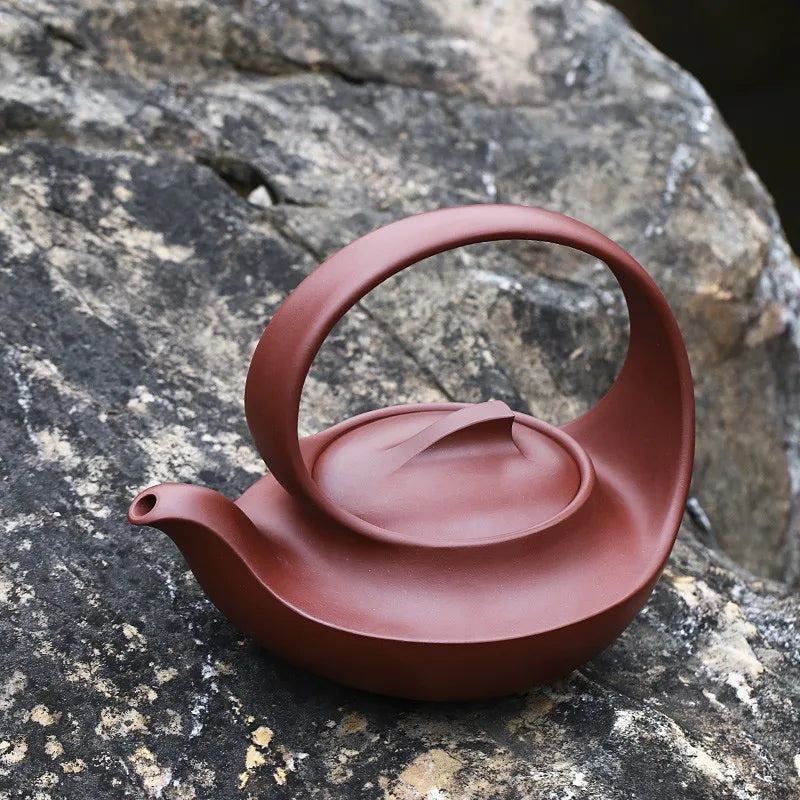 Zanghutianxia Yixing Purple Clay Teapot Famous Handmade High-End Large Capacity Teaware Single Pot Raw Ore Red Leather Dragon Te