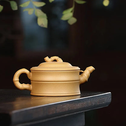 Zanghutianxia Yixing Purple Clay Teapot Genuine Handmade Home Collection Benshan Segment Mud Teapot First Product Bamboo Segment