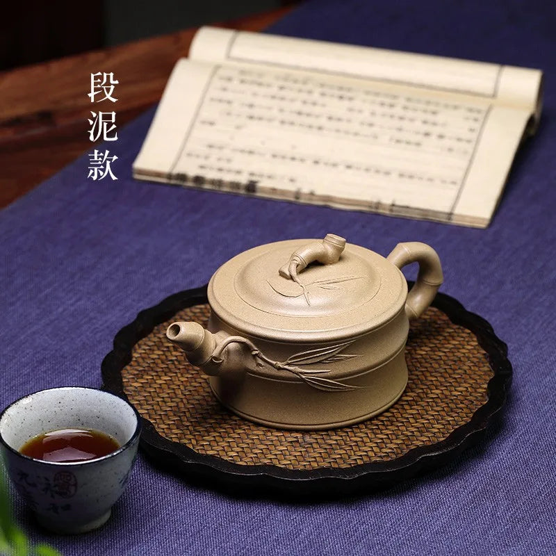 Zanghutianxia Yixing Purple Clay Teapot Genuine Handmade Home Collection Benshan Segment Mud Teapot First Product Bamboo Segment