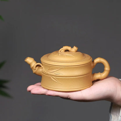 Zanghutianxia Yixing Purple Clay Teapot Genuine Handmade Home Collection Benshan Segment Mud Teapot First Product Bamboo Segment